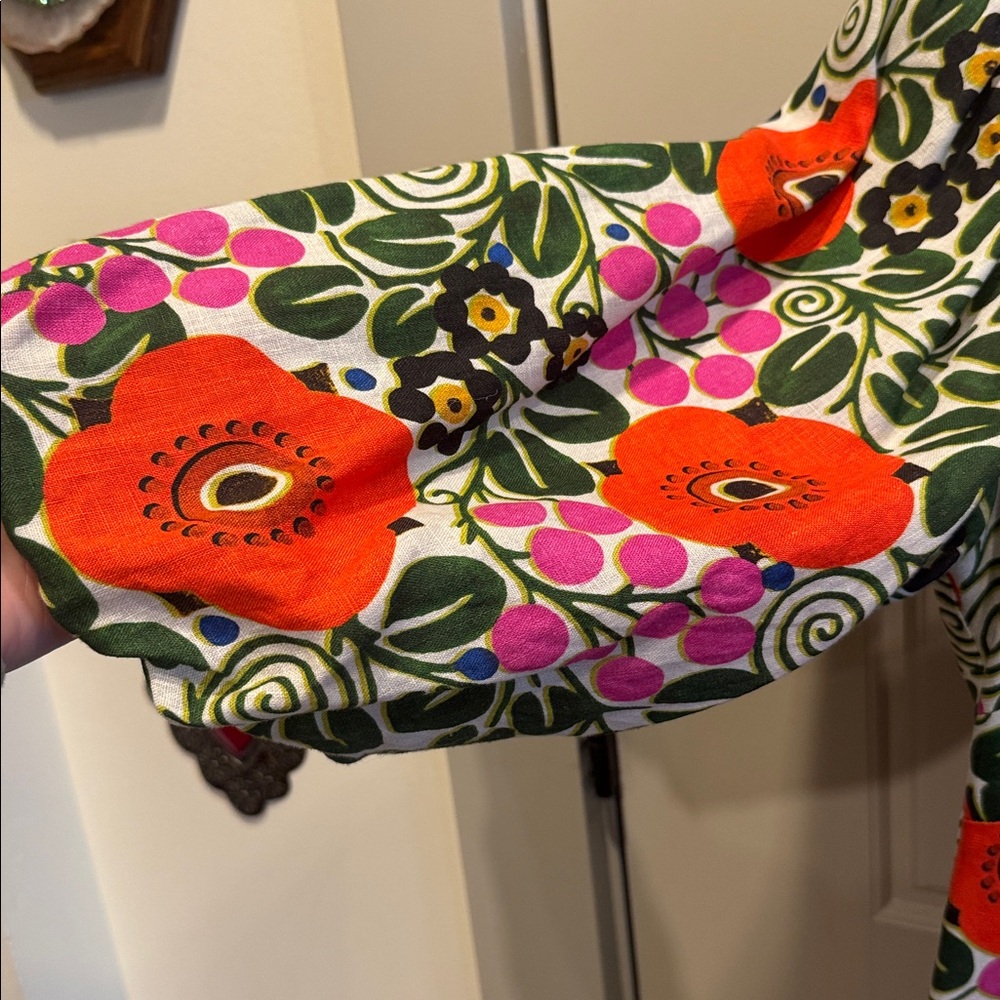 Rhode Floral Noa Cutout / Puff Sleeve Dress - Picture 8 of 11